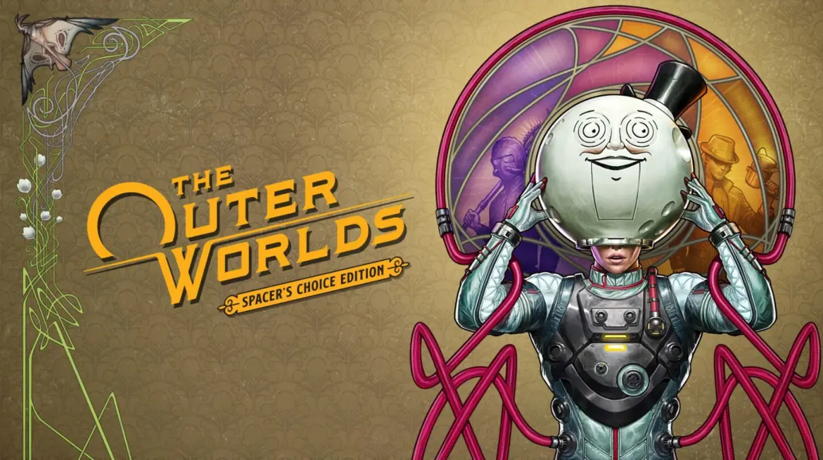 Character with moon helmet – The Outer Worlds promo art