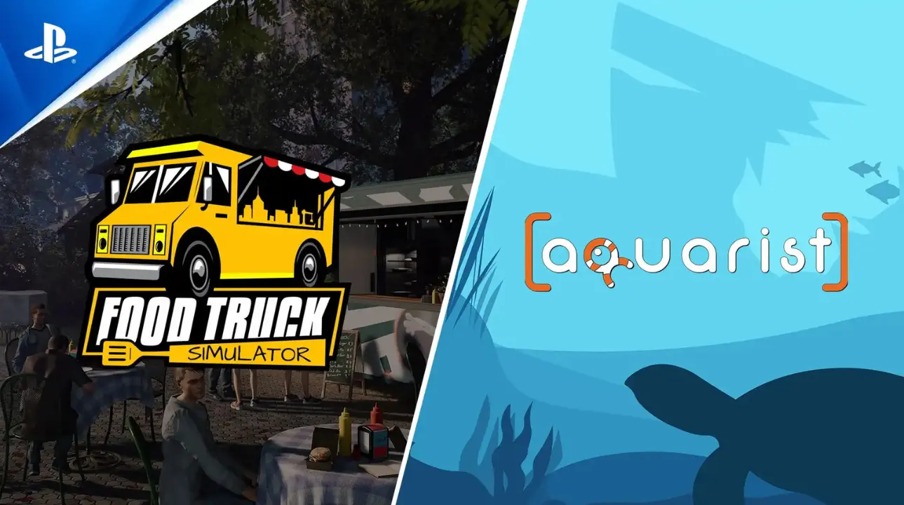 Trailer for Foodtruck simulator and Aquarist aquarium simulator on console
