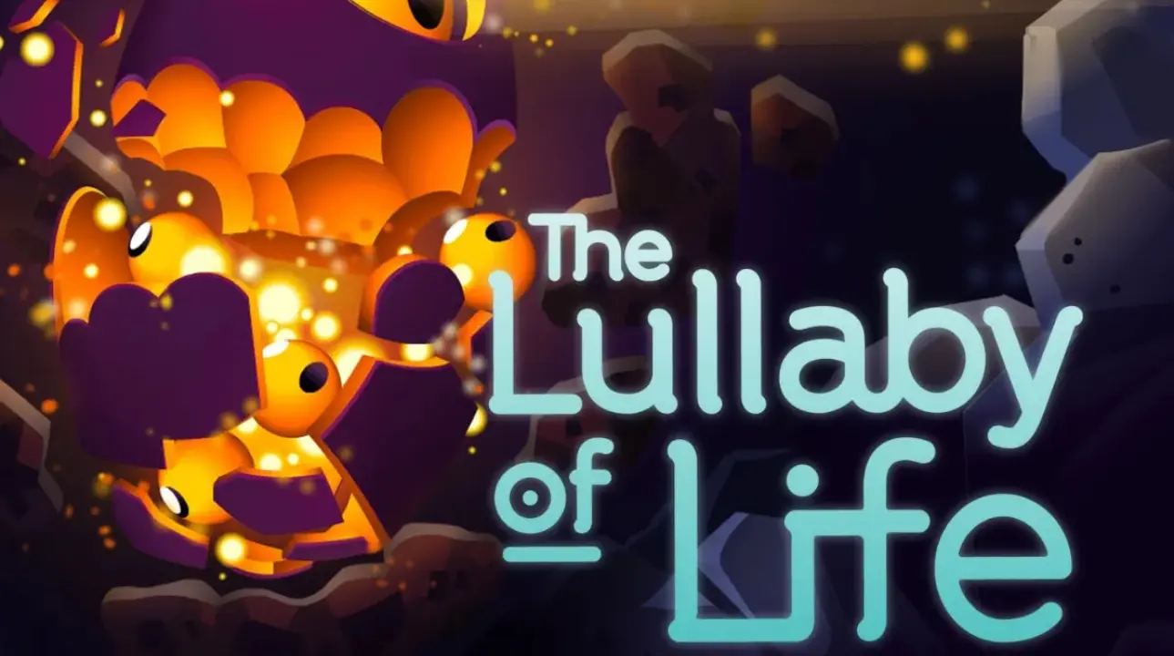 The Lullaby of Life key art with glowing creature and logo