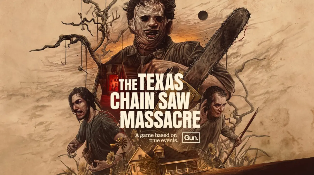 Leatherface and family in Texas Chain Saw Massacre artwork.