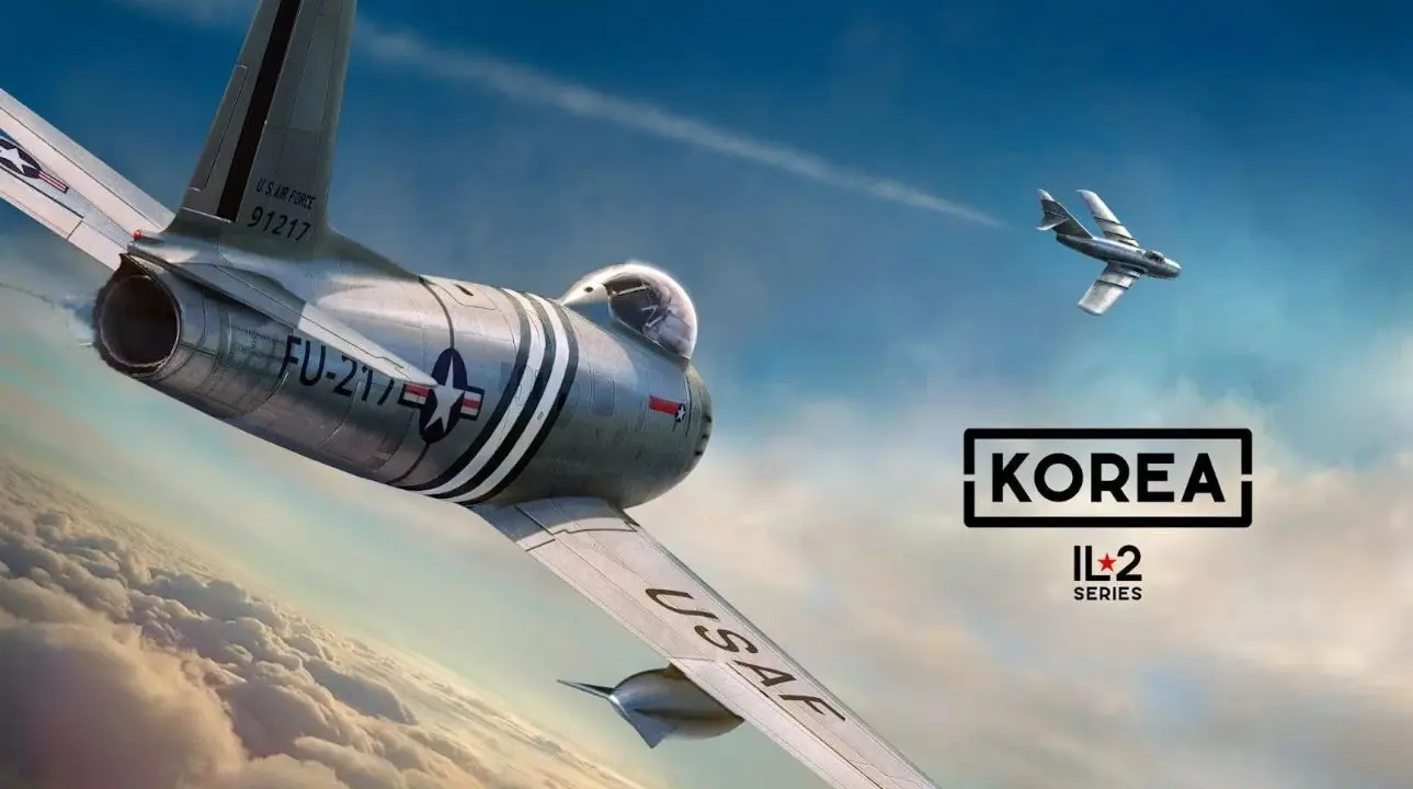 IL-2 Sturmovik Korea flight simulator gameplay showing Korean War aircraft in action