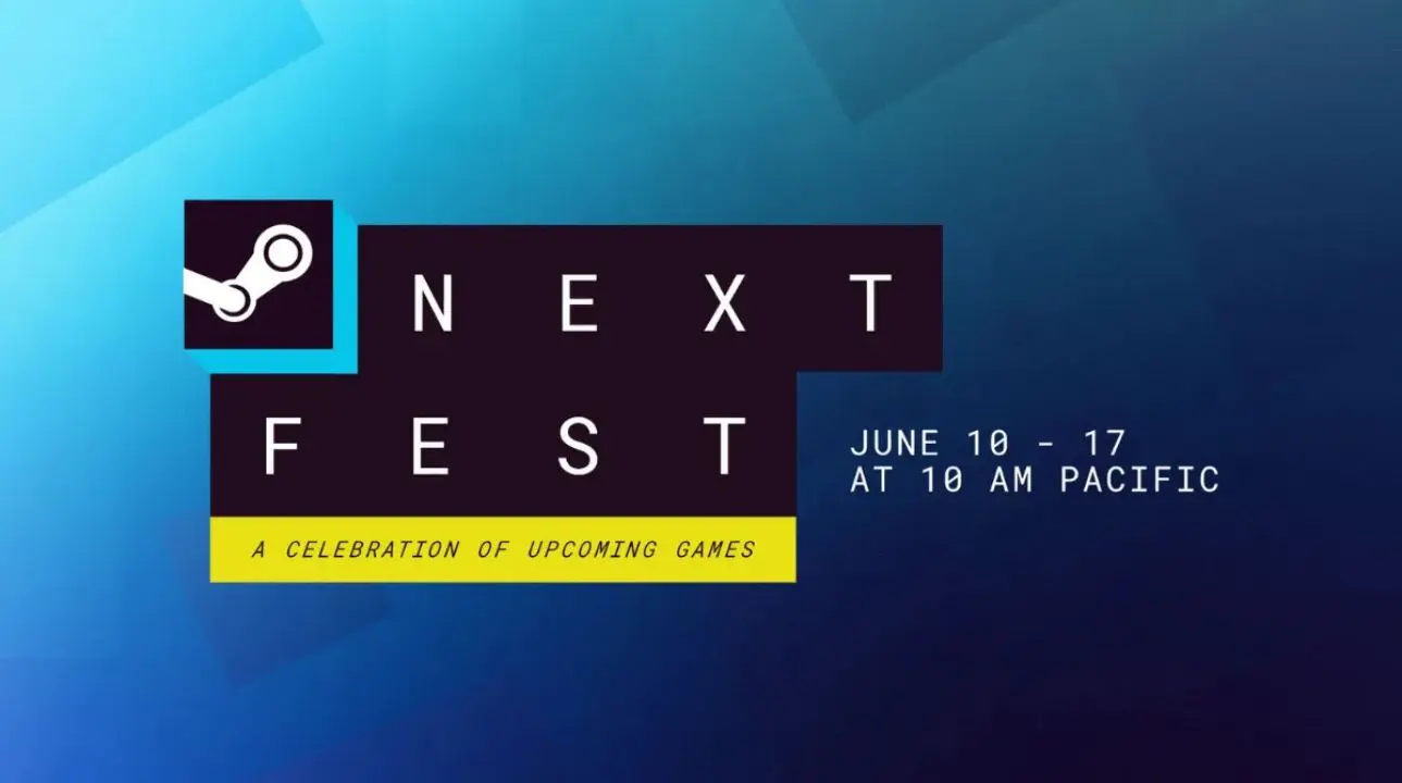 Steam Next Fest 2024 promotional banner highlighting featured game demos