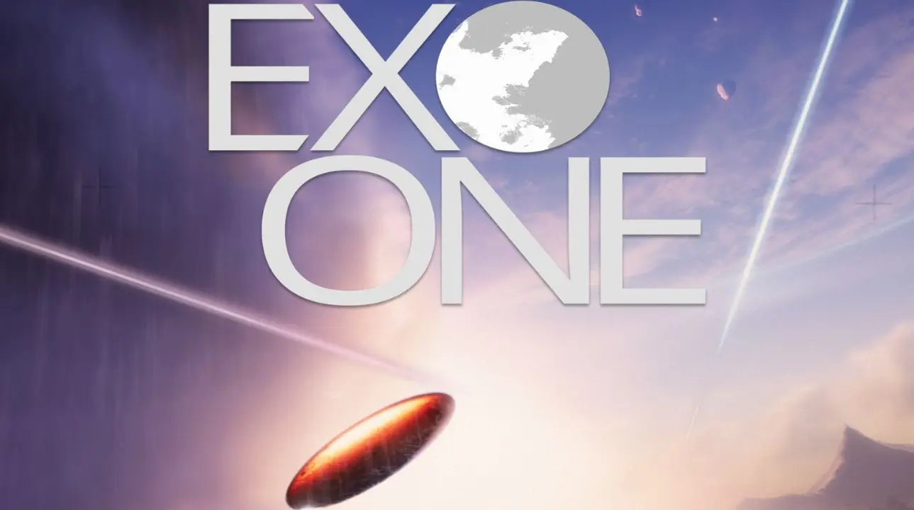Exo One PlayStation launch artwork featuring its interplanetary journey and gravity-defying flight