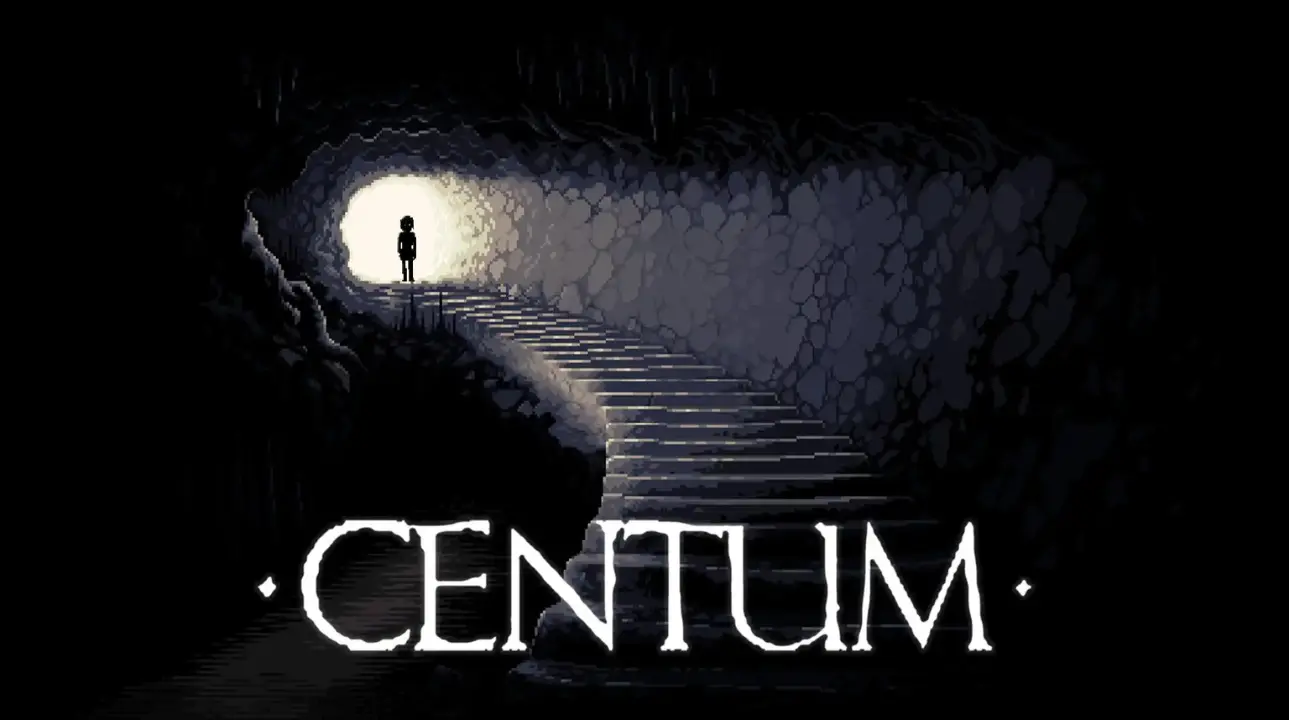 Dark surreal game scene from Centum with glowing light in the distance