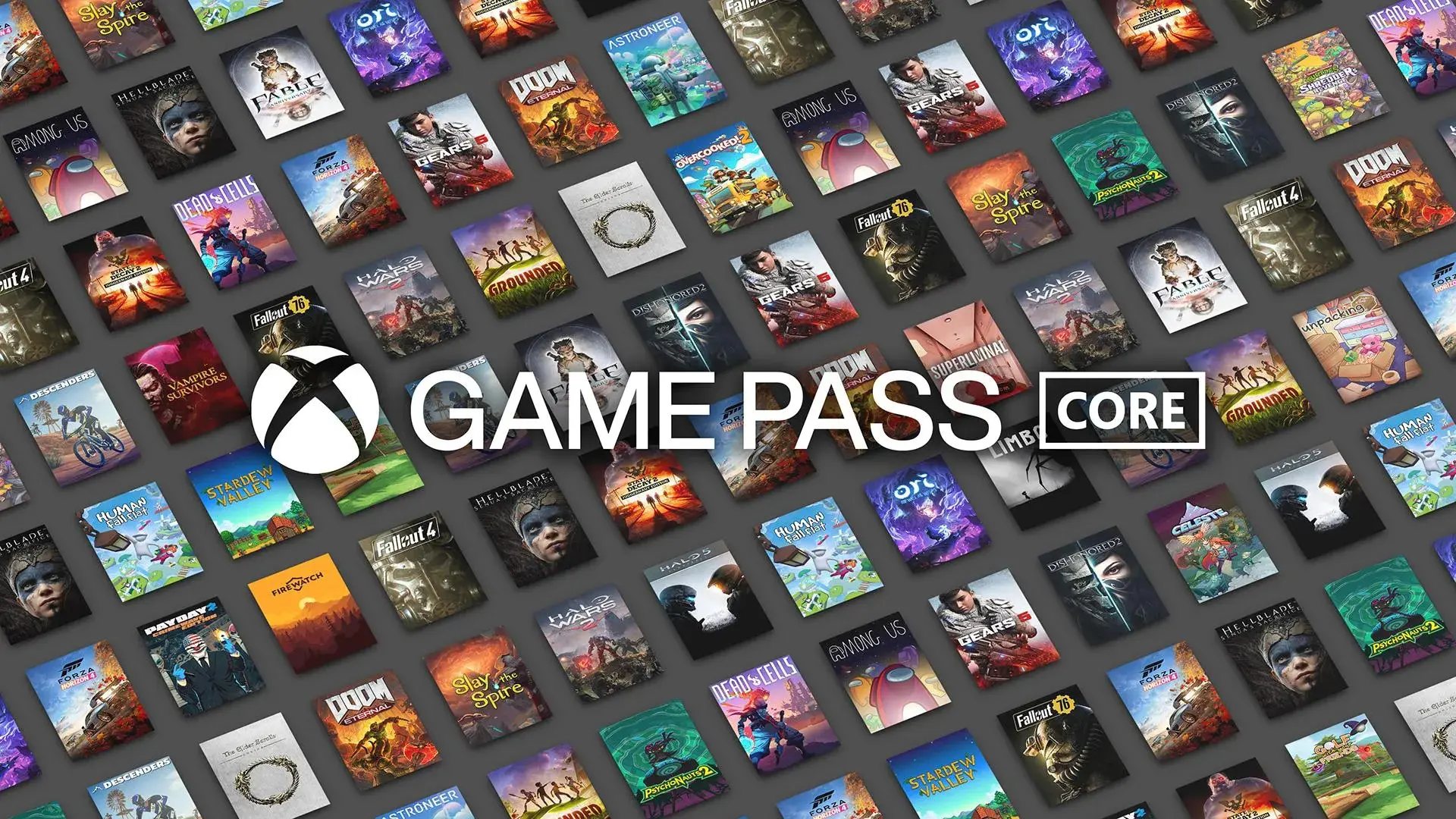 Xbox Game Pass branding shown on multiple game titles, highlighting subscription service changes.
