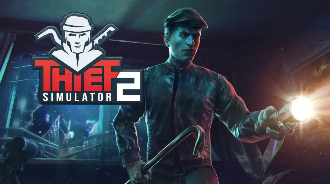 [⚠️ Suspicious Content] Thief Simulator 2 key art featuring main character in stealth gear and masked figure, Xbox Series X|S release