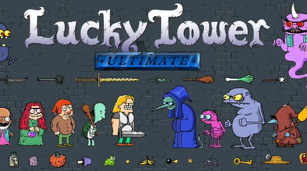 Lucky Tower Ultimate gameplay with quirky characters and monsters