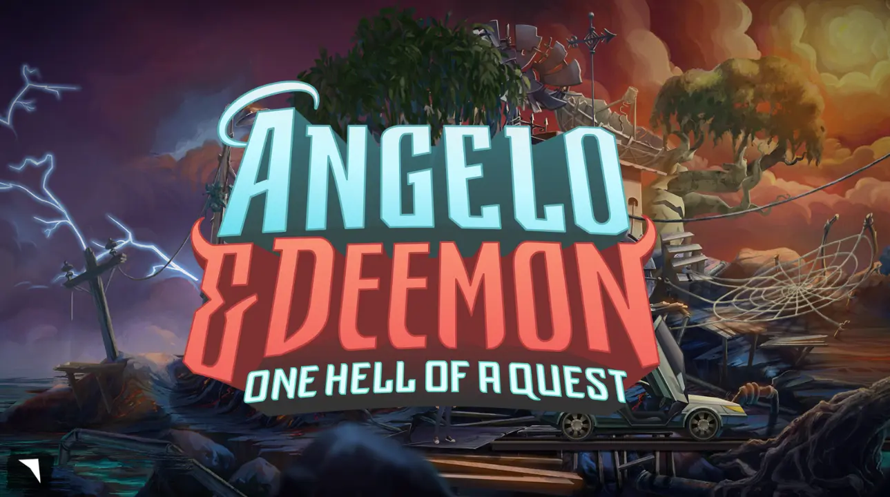 hacker island keyart in Angelo and Deemon 2: Too Hell of a Quest