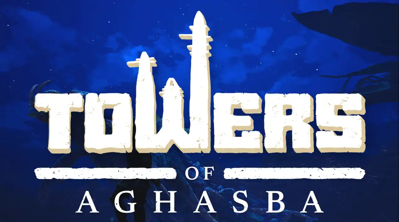Towers of Aghasba promotional banner with Ghibli-inspired art