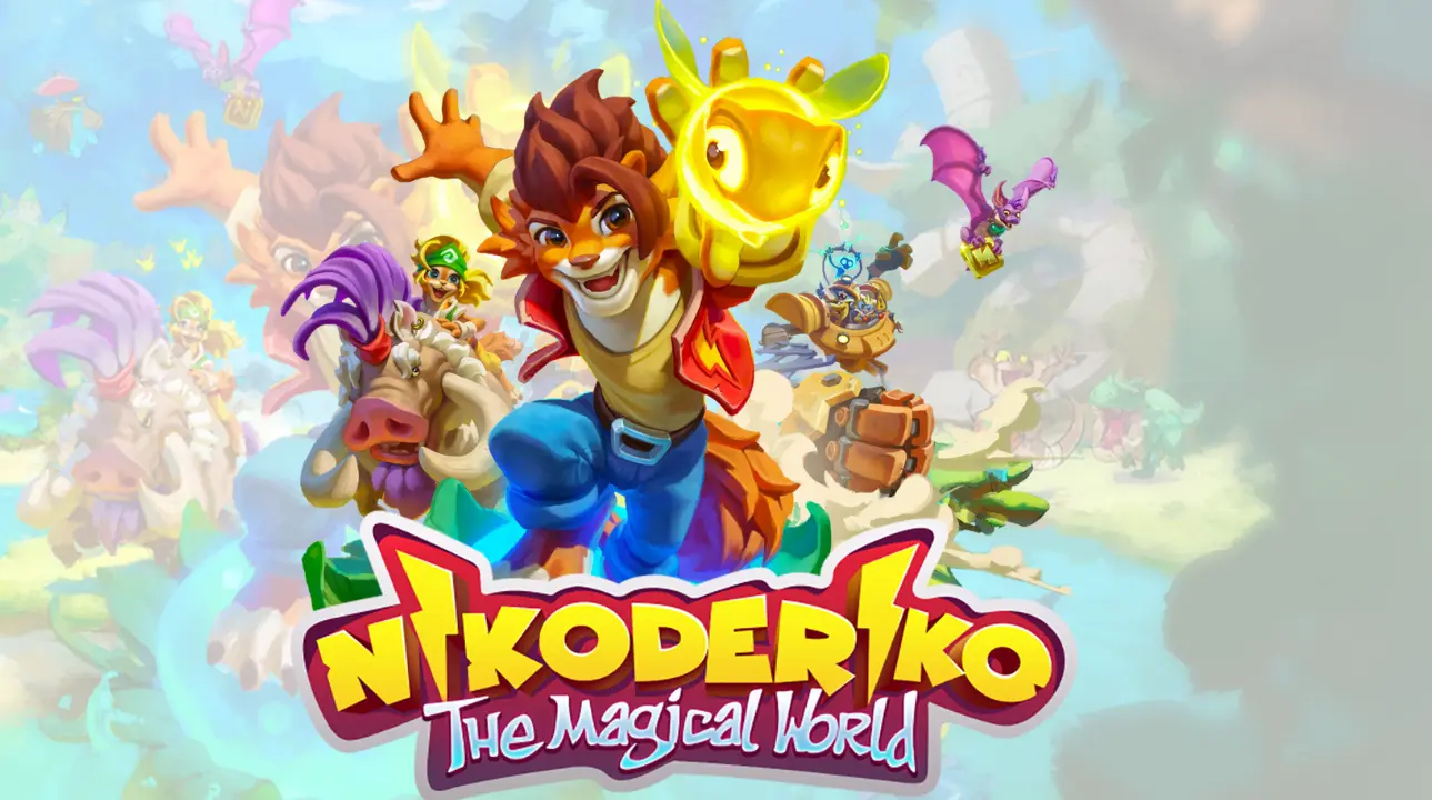 Niko and Luna in Nikoderiko: The Magical World key art featuring vibrant colors and animal companions