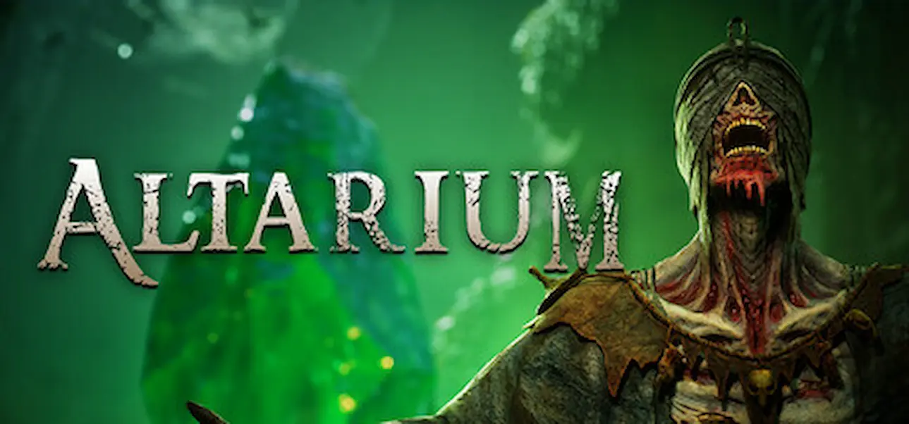 Altarium game artwork showing Luxazul and green mystical