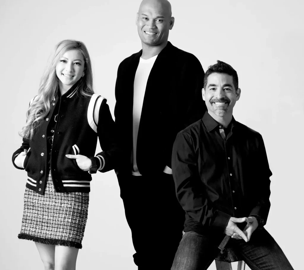 Wendy Hsu, Sam Clarke, and Ben Granados Ben Granados with his team