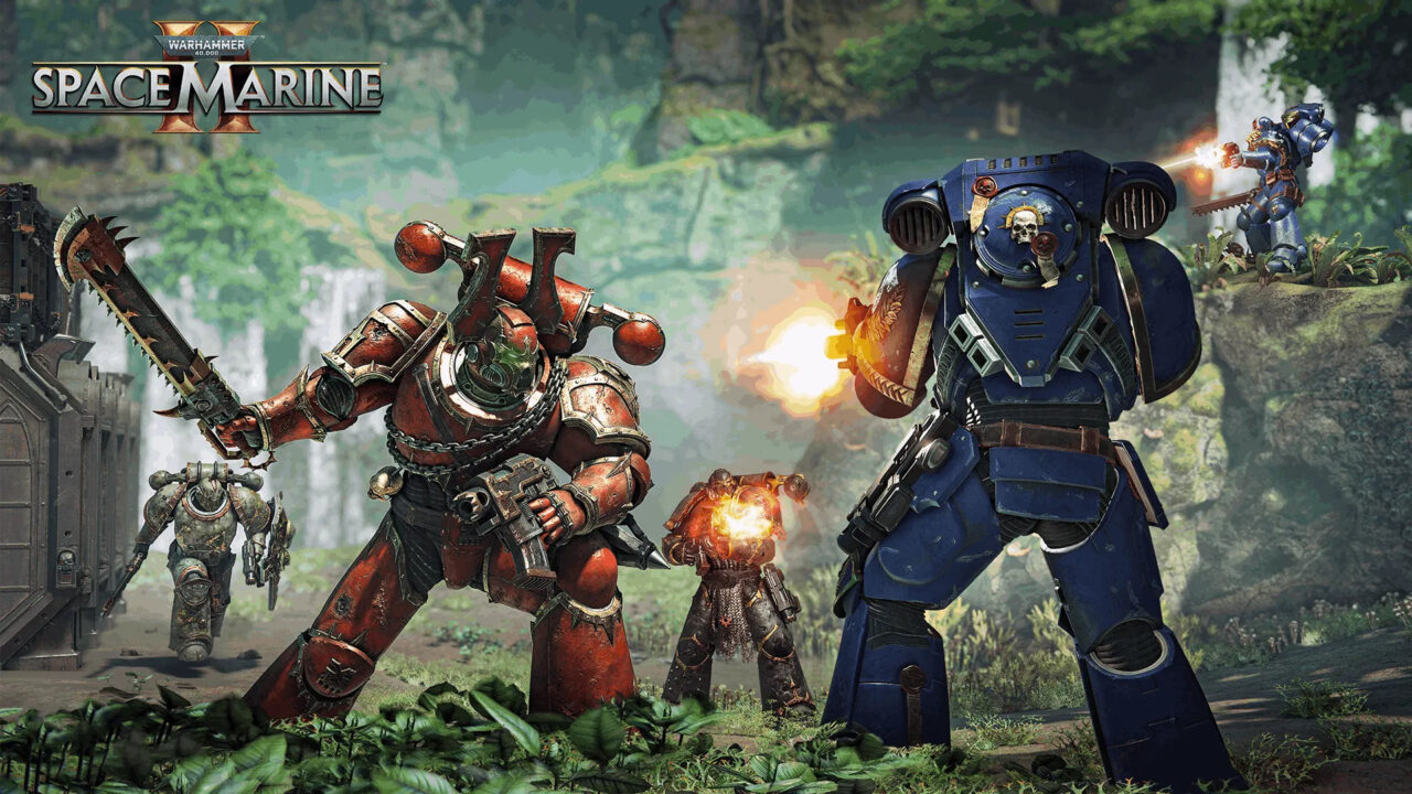 Warhammer 40,000 Space Marine 2 battle screenshot.