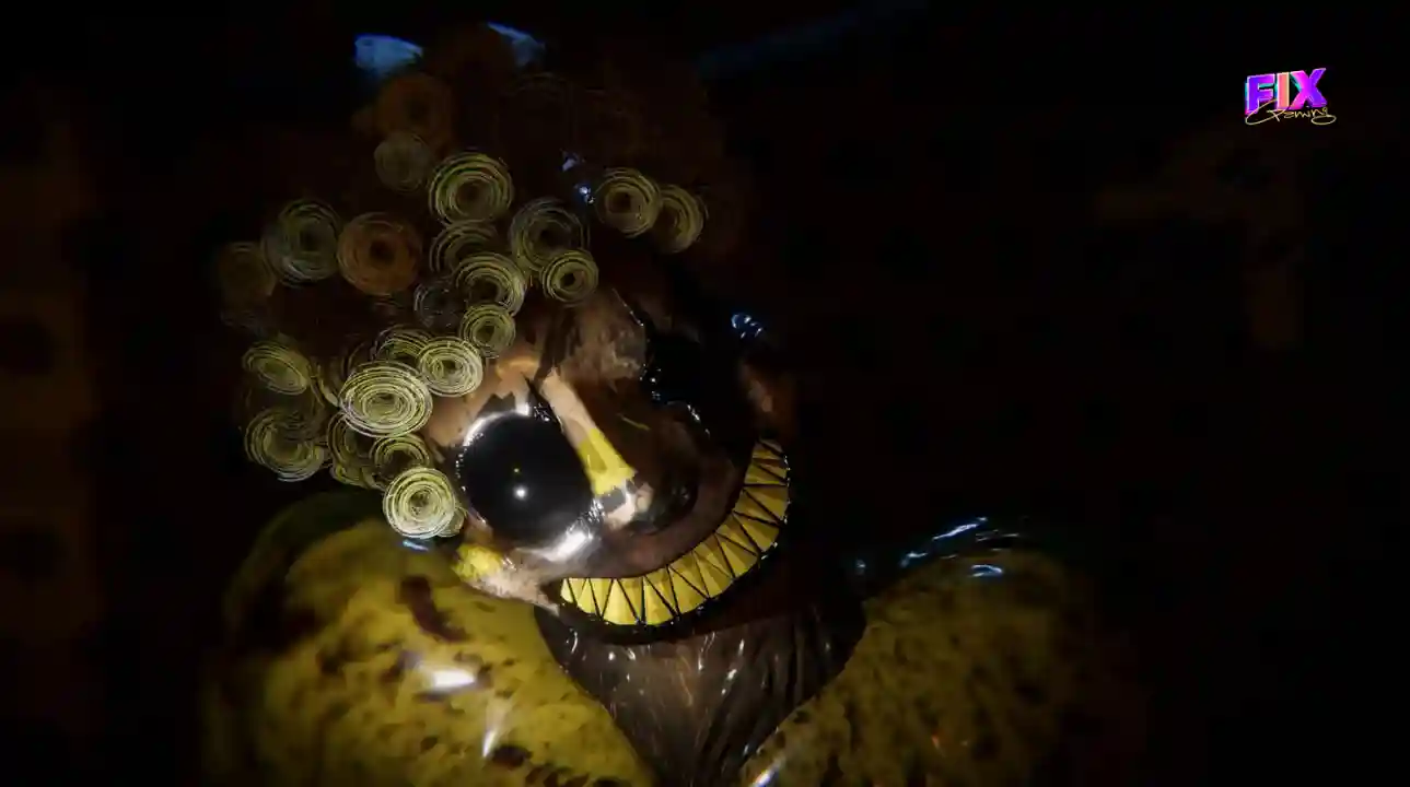 Close-up of a terrifying clown character from Clown Is Hungry, captured during a jumpscare moment in the demo.