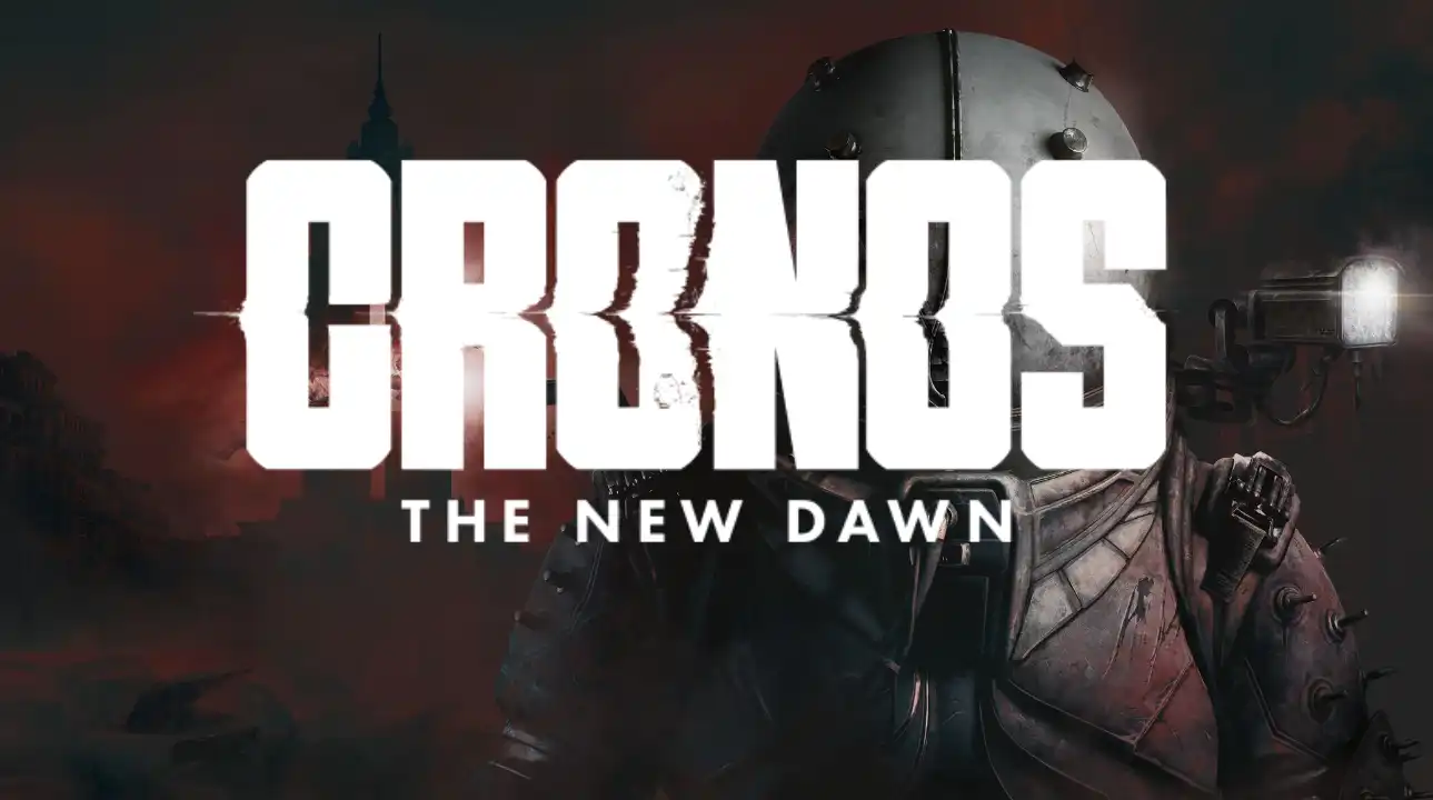 Cronos: The New Dawn official key art featuring the game logo and dark atmospheric background