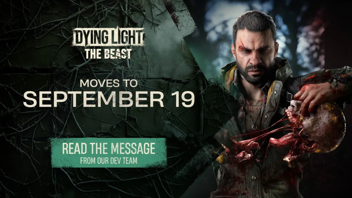Dying Light: The Beast official delay announcement showing Kyle Crane and new launch date September 19