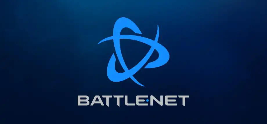 Battle.net official logo on dark blue background