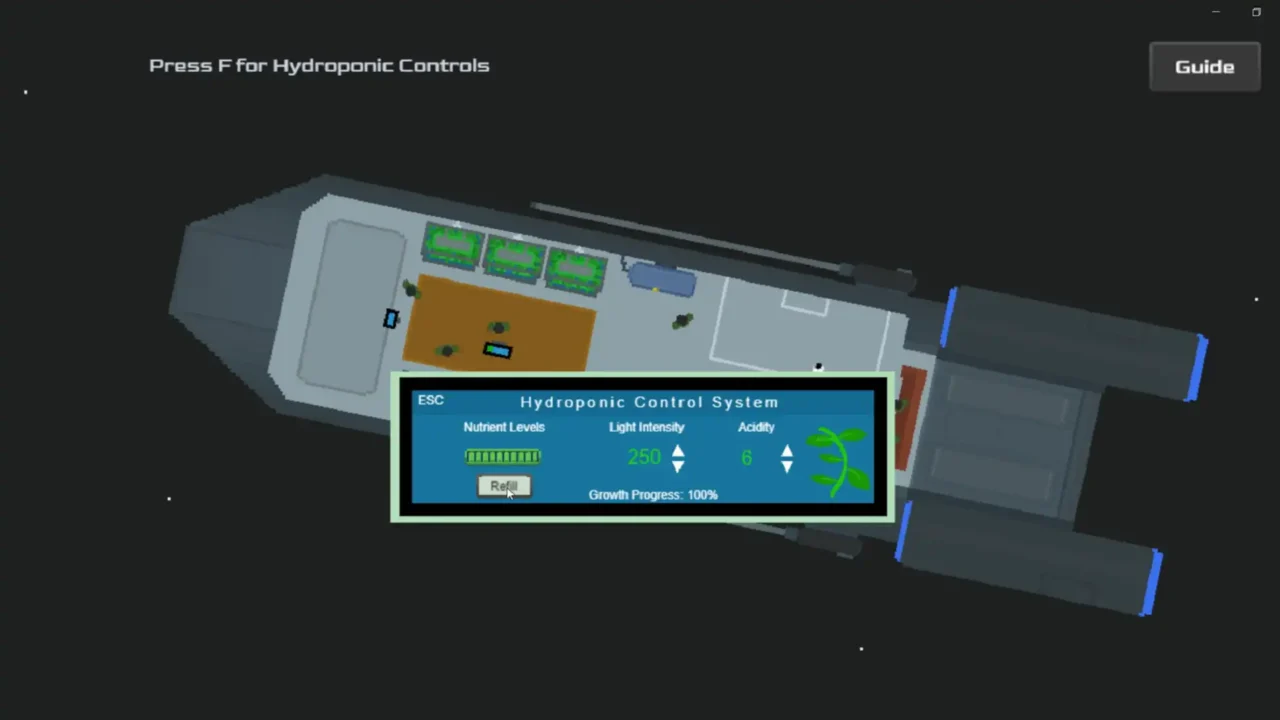 Crew playing soccer in the starship interior of Fortified Space near hydroponics and lounge areas