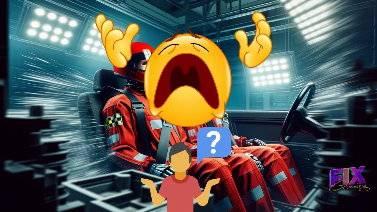 Crashtest dummy wearing red suit with dramatic emoji overlay — featured in Crash Test Idiots 2 and Fix Gaming Channel soundtrack