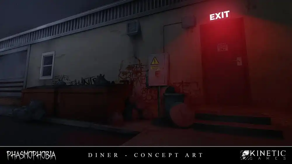 Phasmophobia Diner Concept Art – Exterior Exit Door