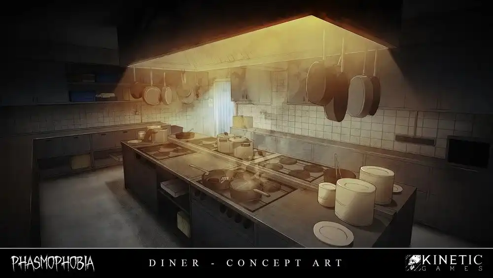 Phasmophobia Diner Kitchen Concept Art