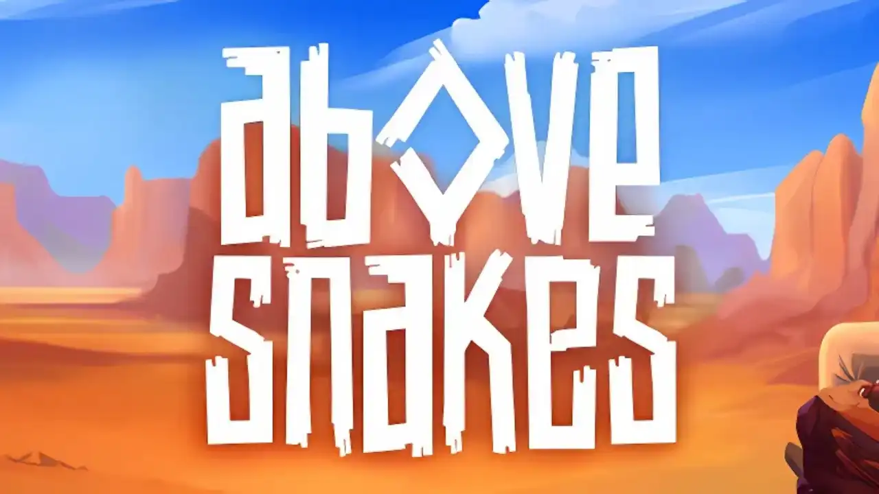 Above Snakes key art — Aiyana overlooking a desert frontier valley