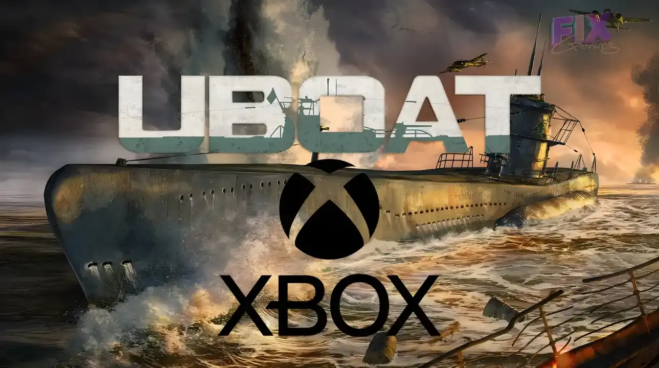 UBOAT submarine cutting through rough seas — promotional key art
