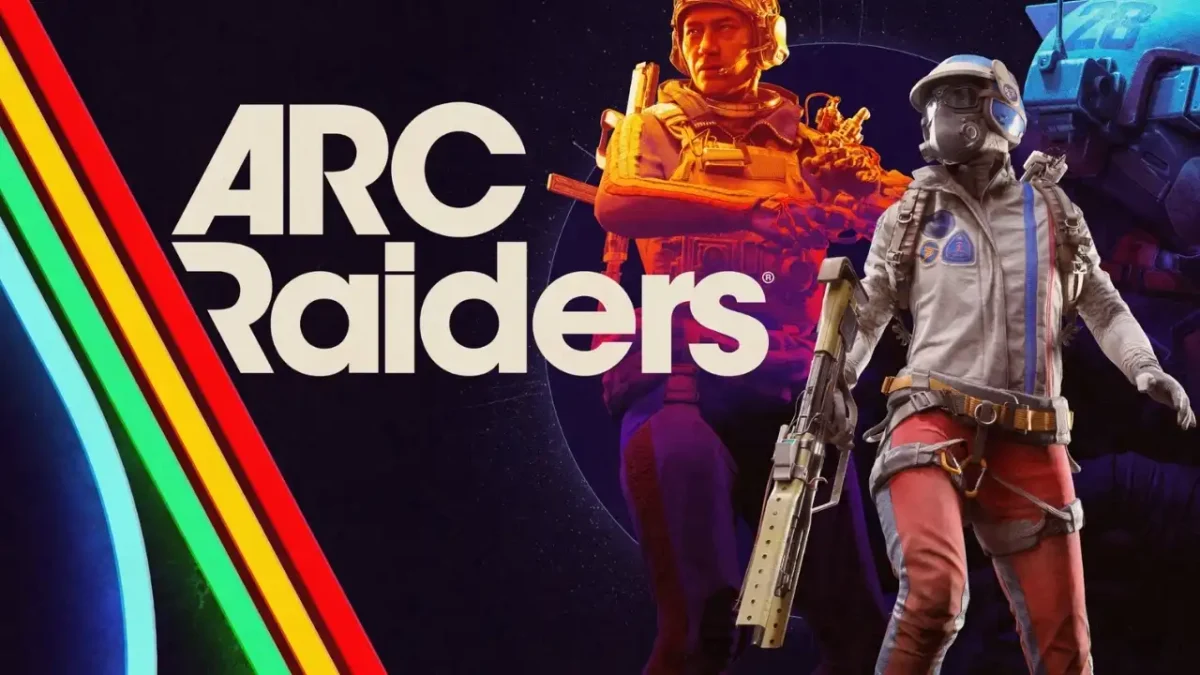 ARC Raiders key art featuring the ARC Raiders logo and two raider characters in sci-fi gear