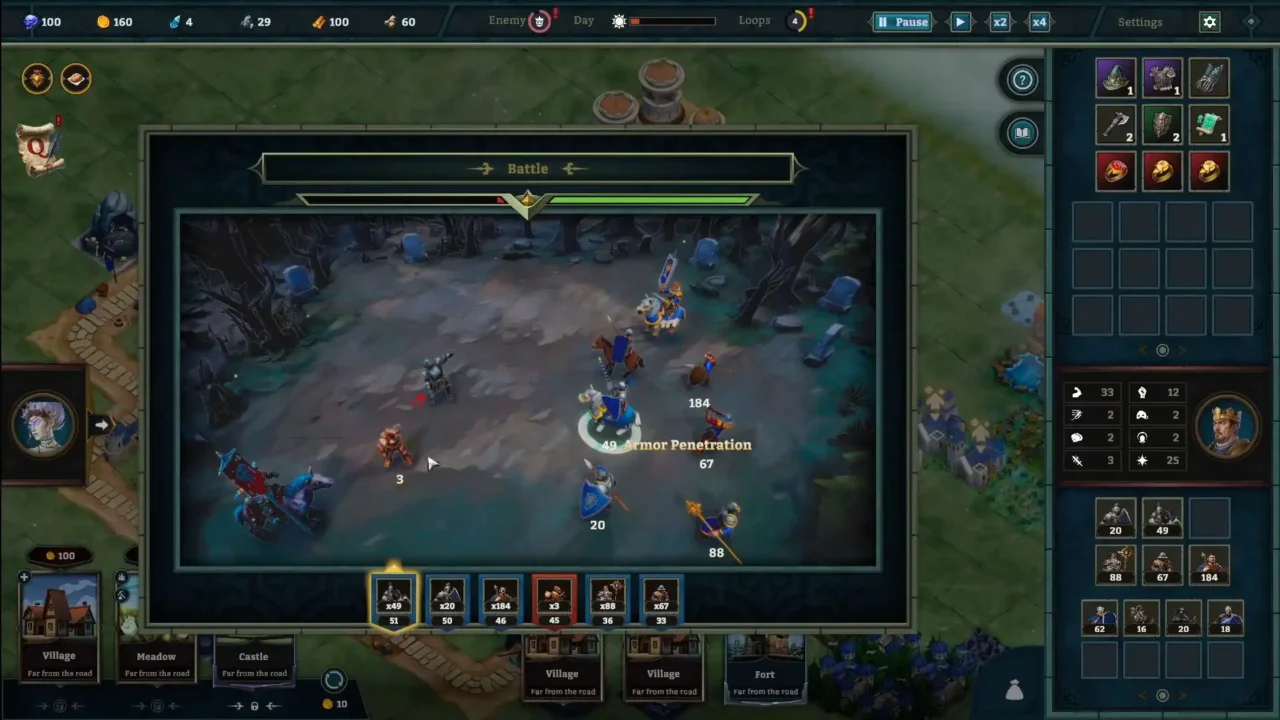 Kingdom Loop map view with New Day banner and kingdom buildings