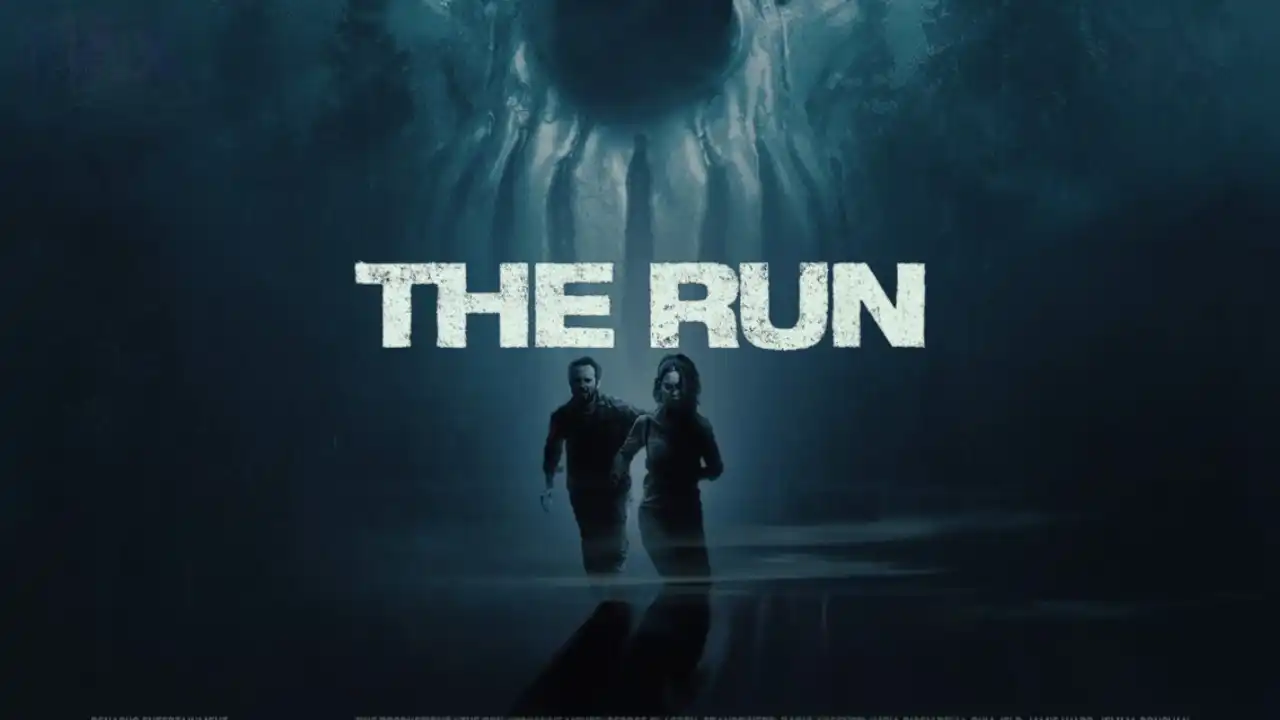 The Run Steam release date key art showing two people running through water beneath the title The Run.