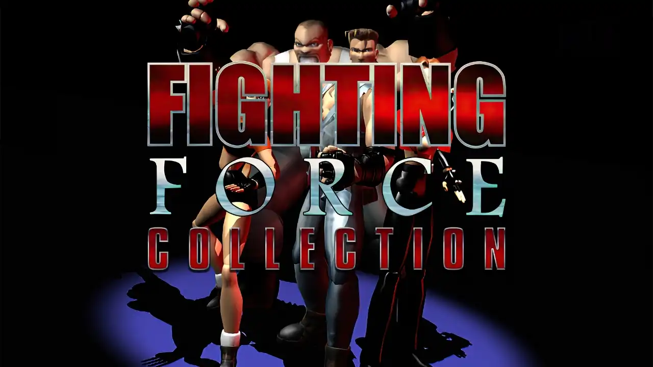 Fighting Force Collection key art with the main character lineup behind the large “Fighting Force Collection” title text.