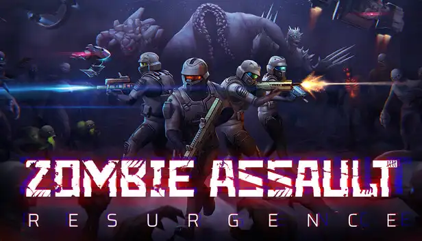 Zombie Assault: Resurgence key art showing a squad of soldiers fighting through enemies