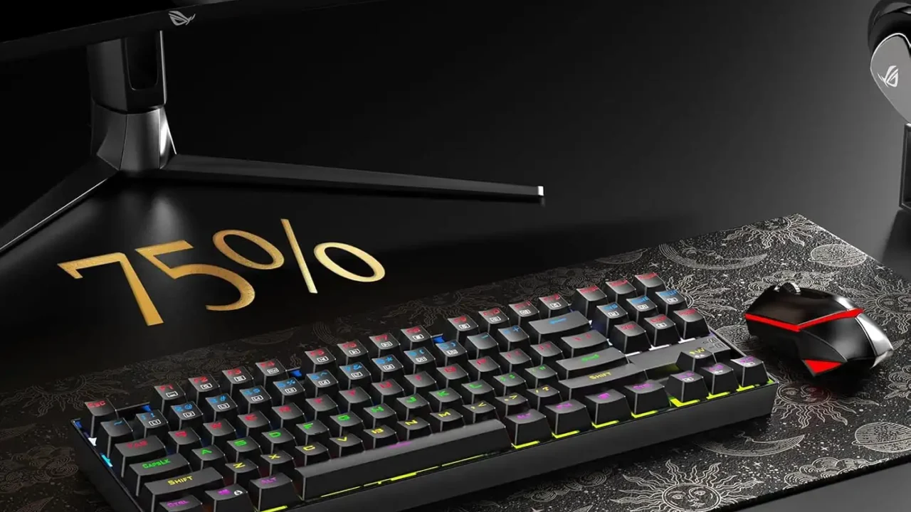 Redragon K552 mechanical gaming keyboard with compact 75 percent layout