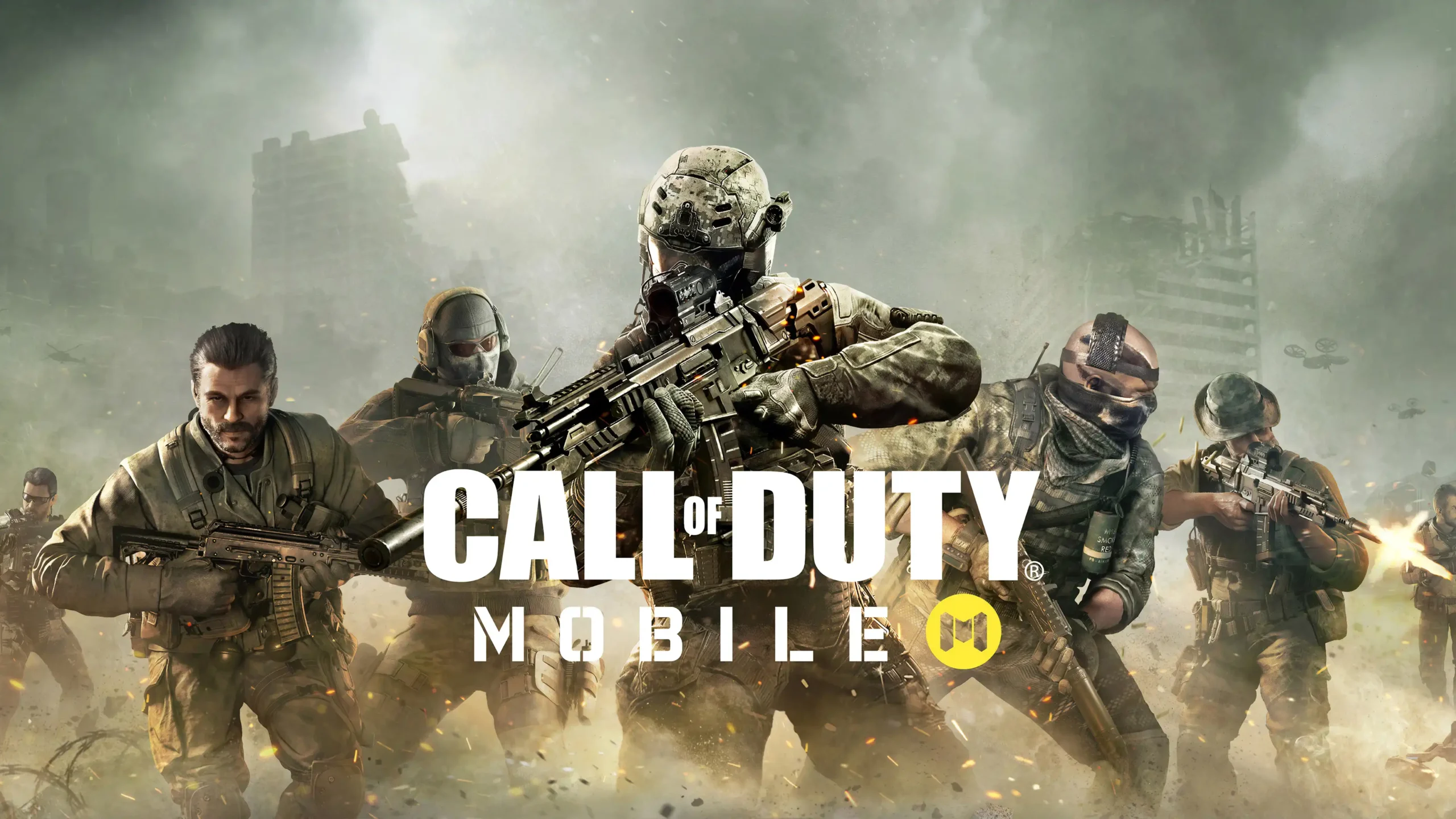 Call of Duty: Mobile key art showing soldiers in a mobile shooter promotional image.