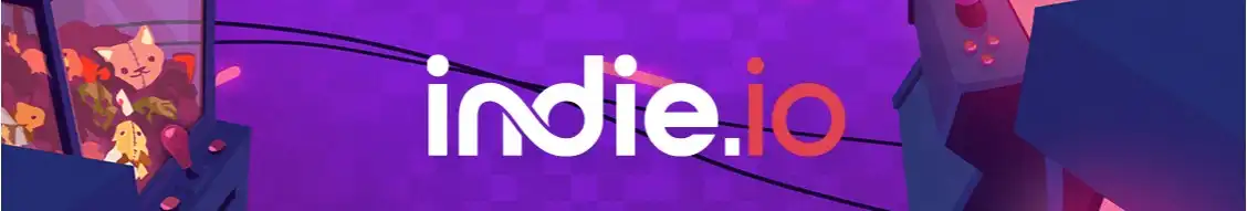 Indie Pass banner on a purple arcade-themed background