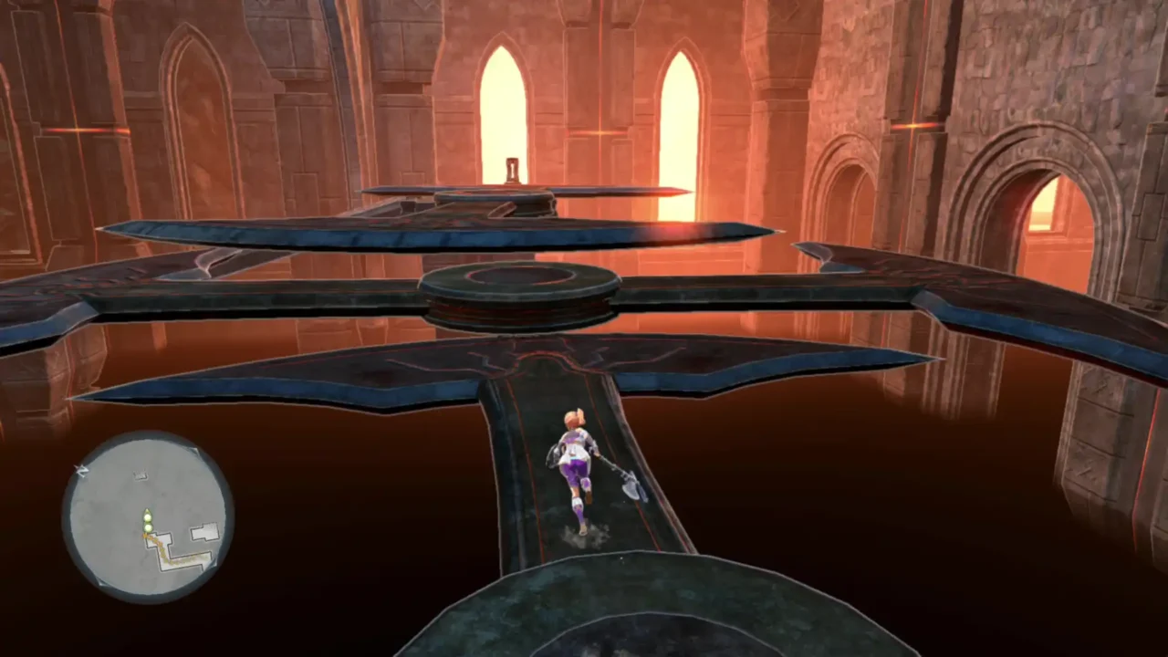 Platform challenge area in Muspelheim in Ys X: Proud Nordics