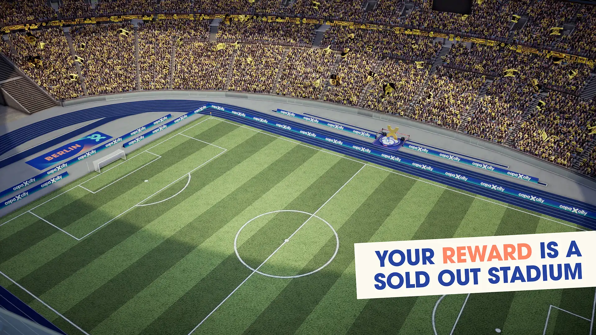 COPA CITY stadium filled with football fans during a sold out matchday event