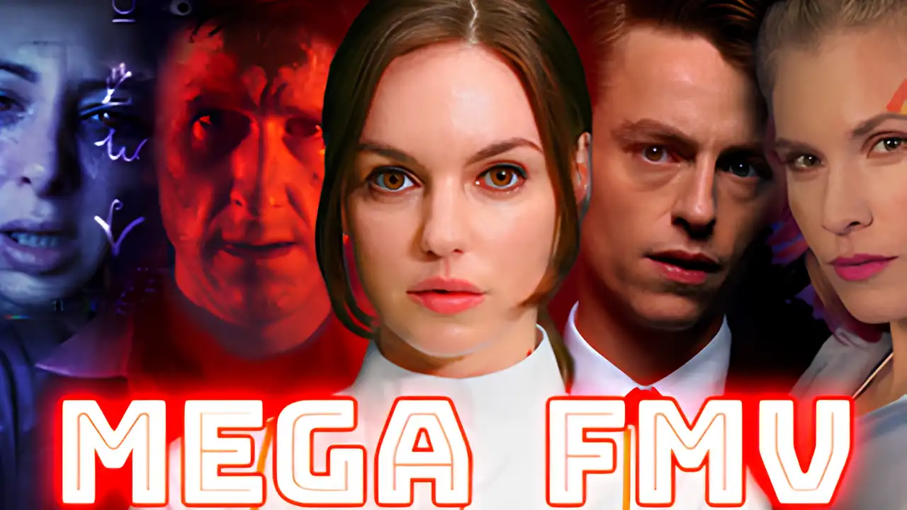 MEGA FMV bundle artwork showing a montage of FMV game characters with the MEGA FMV title text