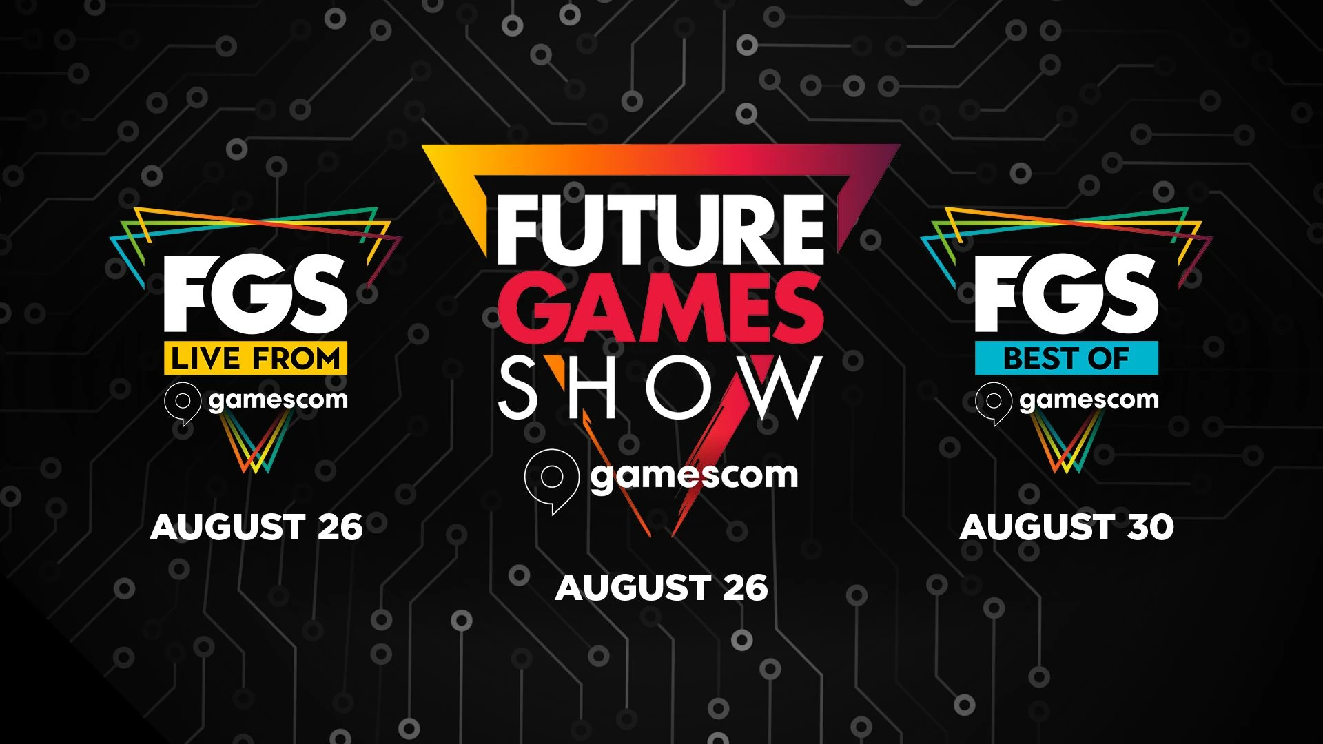 Future Games Show Gamescom 2026 logos and broadcast dates