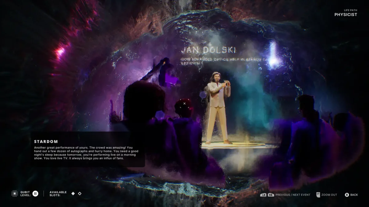 Jan Physicist life path scene in The Alters Last Variable