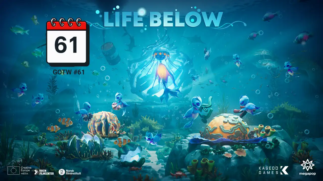 Life Below Game of the Week 61 featured image showing underwater reef artwork with the GOTW calendar badge