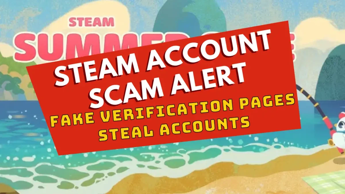 Steam Alerta de golpe de vendas: links de verificação falsos ainda podem roubar sua conta.