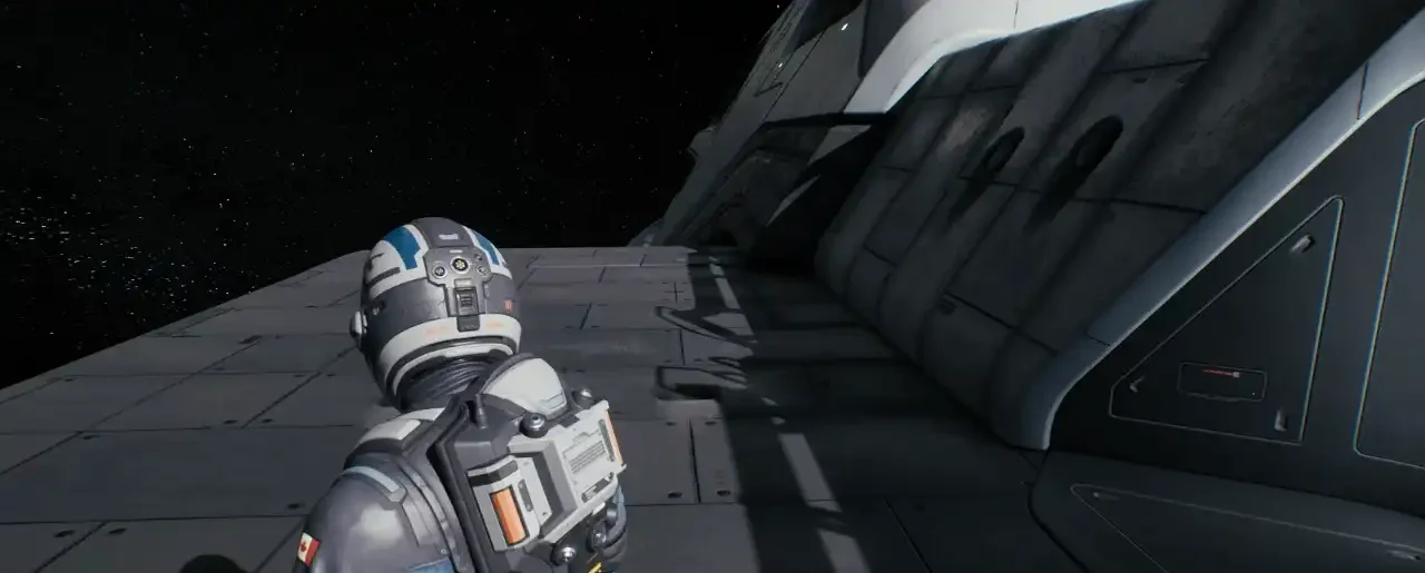 Directive 8020 astronaut gameplay filling a 5120×1440 32:9 ultrawide display