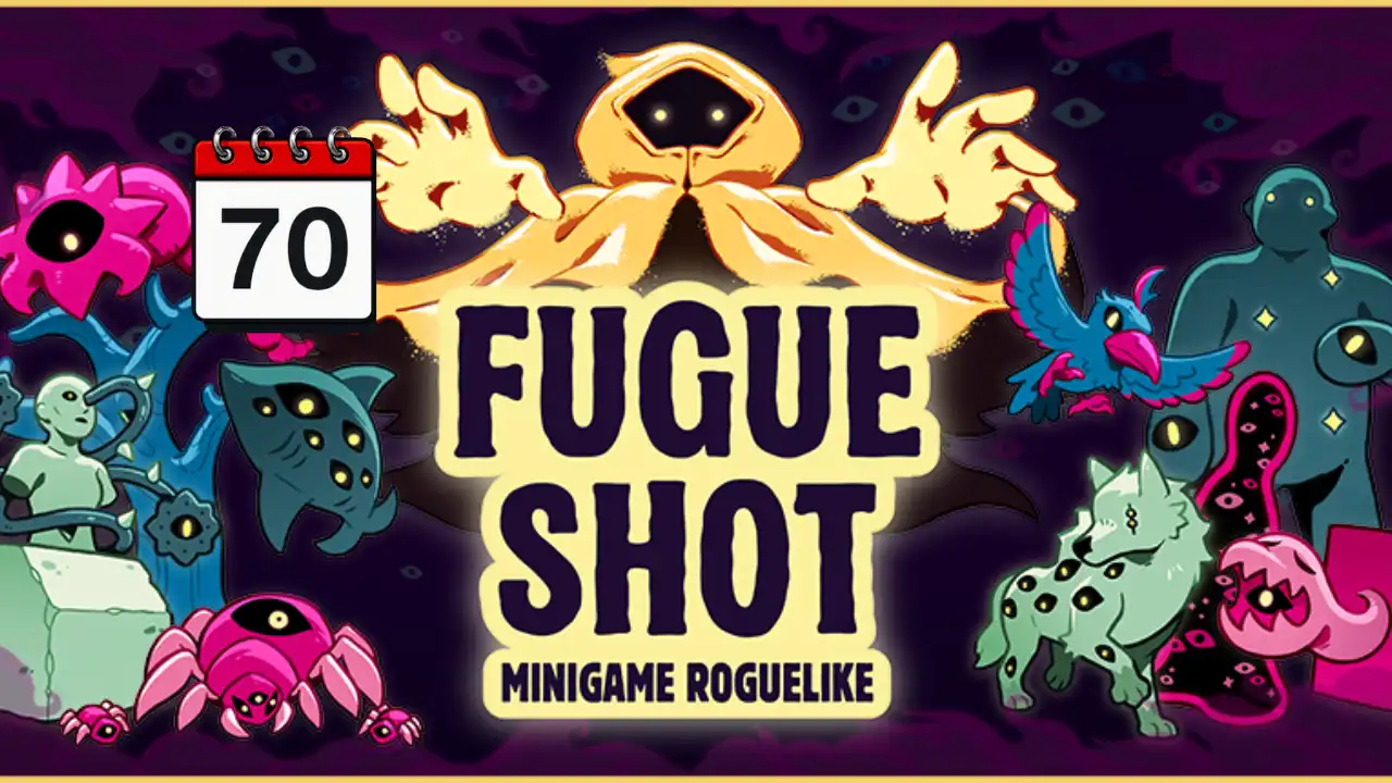 Fugue Shot Game of the Week 70 featured image with the game logo and dream creatures