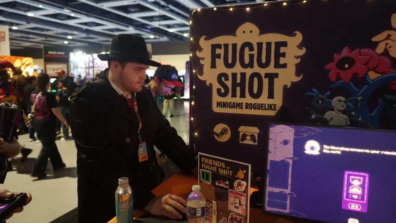 Fugue Shot at PAX West 2026 Player trying Fugue Shot Minigame Roguelike at its PAX West 2026 booth