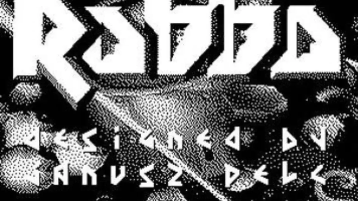 Robbo for Playdate title screen rendered in black and white with the Robbo logo and menu options.