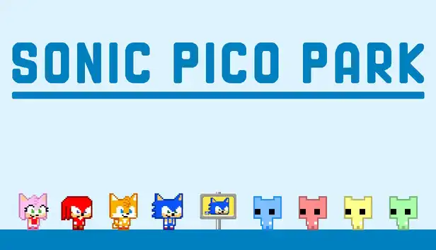 SONIC PICO PARK artwork showing Sonic characters alongside colorful PICO PARK characters.