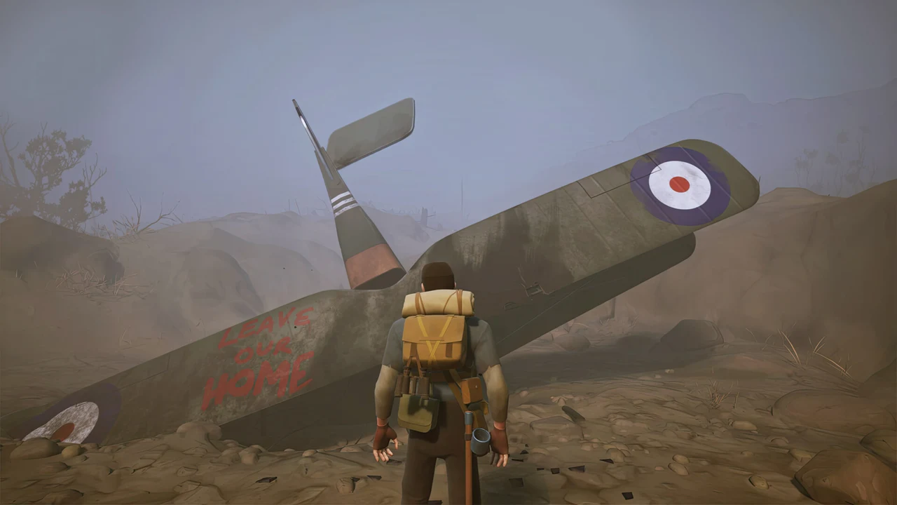 A First World War aircraft pictured in The Caribou Trail.